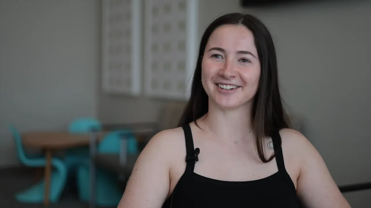 Screenshot of Cheyenne's patient story video