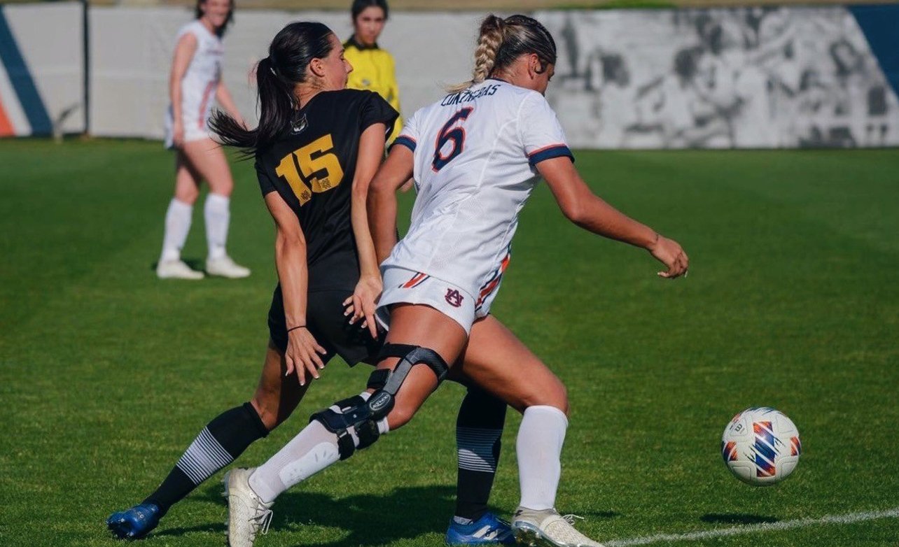 Becky Contreras playing soccer